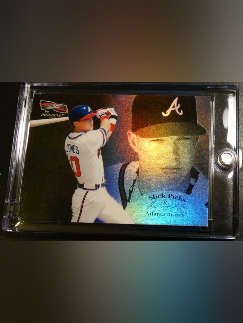 1996 Pinnacle Aficionado Slick Picks #30 Chipper Jones Card Atlanta Braves